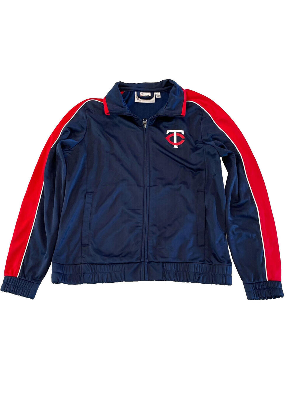 G-III 4Her by Carl Banks Blue Minnesota Twins Full-Zip Track Jacket Womens L MLB